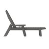 Flash Furniture Gray Adjustable Chaise Lounger with Cupholder LE-HMP-2017-414-GY-GG